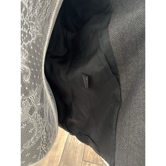 Sasson Women's Sz 6 Vintage Lined Herringbone Wool Blazer Old Money Suit Jacket - Picture 5 of 8